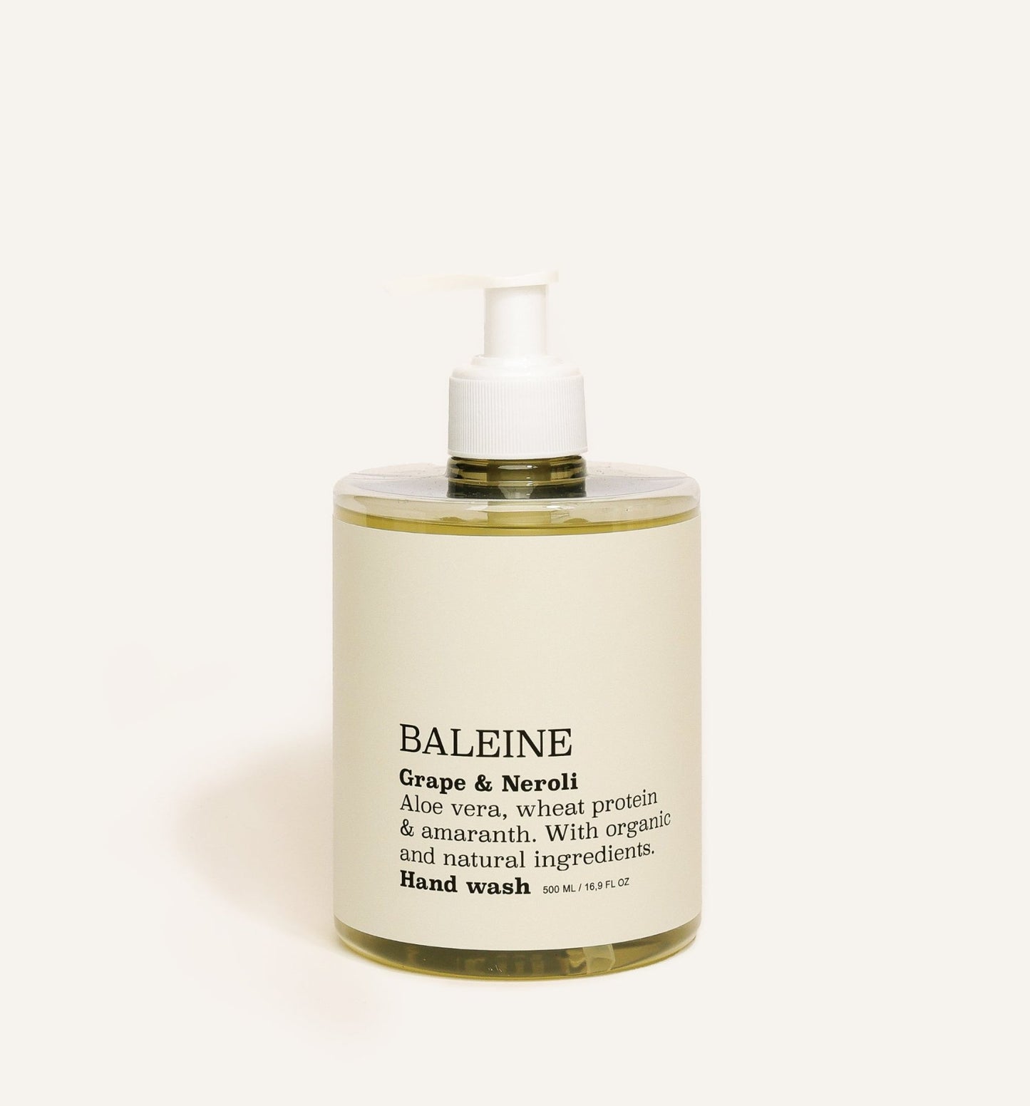 Hand soap with natural and organic ingredients in the scent of grape & neroli – refreshing and nourishing | Håndsæbe med naturlige og økologiske ingredienser i duften grape & neroli – opfriskende og plejende.