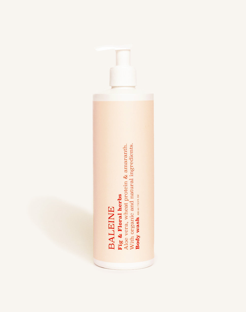 Body wash with natural and organic ingredients in the scent of fig & floral herbs – gentle and nourishing | Body wash med naturlige og økologiske ingredienser i duften fig & floral herbs – mild og plejende.