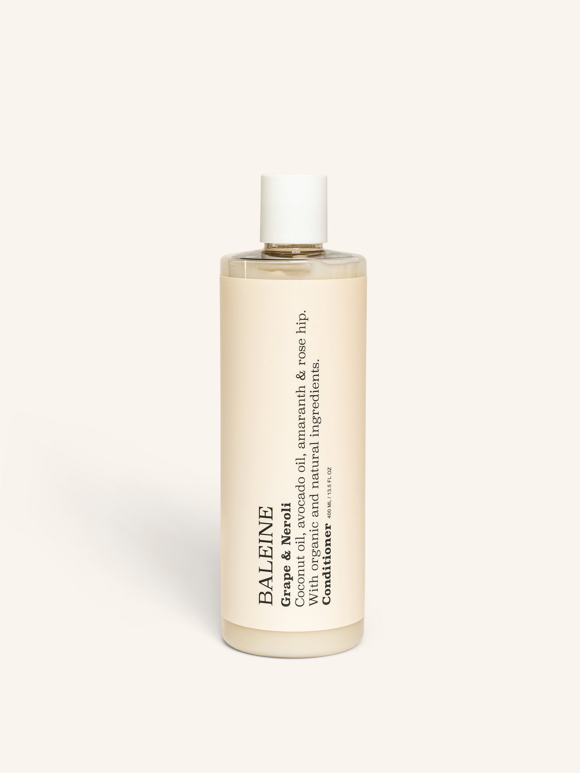 Conditioner with natural and organic ingredients in the scent of grape & neroli – revitalizing and softening | Conditioner med naturlige og økologiske ingredienser i duften grape & neroli – revitaliserende og blødgørende.